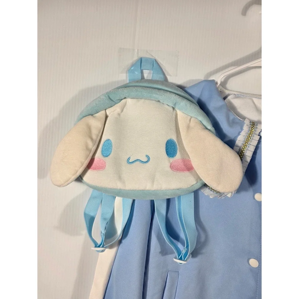 Kids Blue Sanrio Cinnamoroll Bomber Jacket Sailor Collar Lond Sleeves an a Bag - Picture 9 of 13